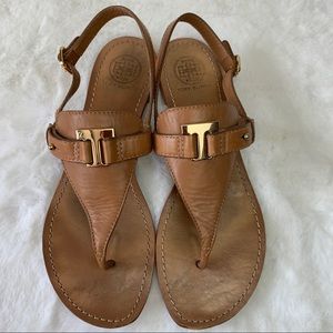 Tory Burch T-Strap Sandal Brown 10